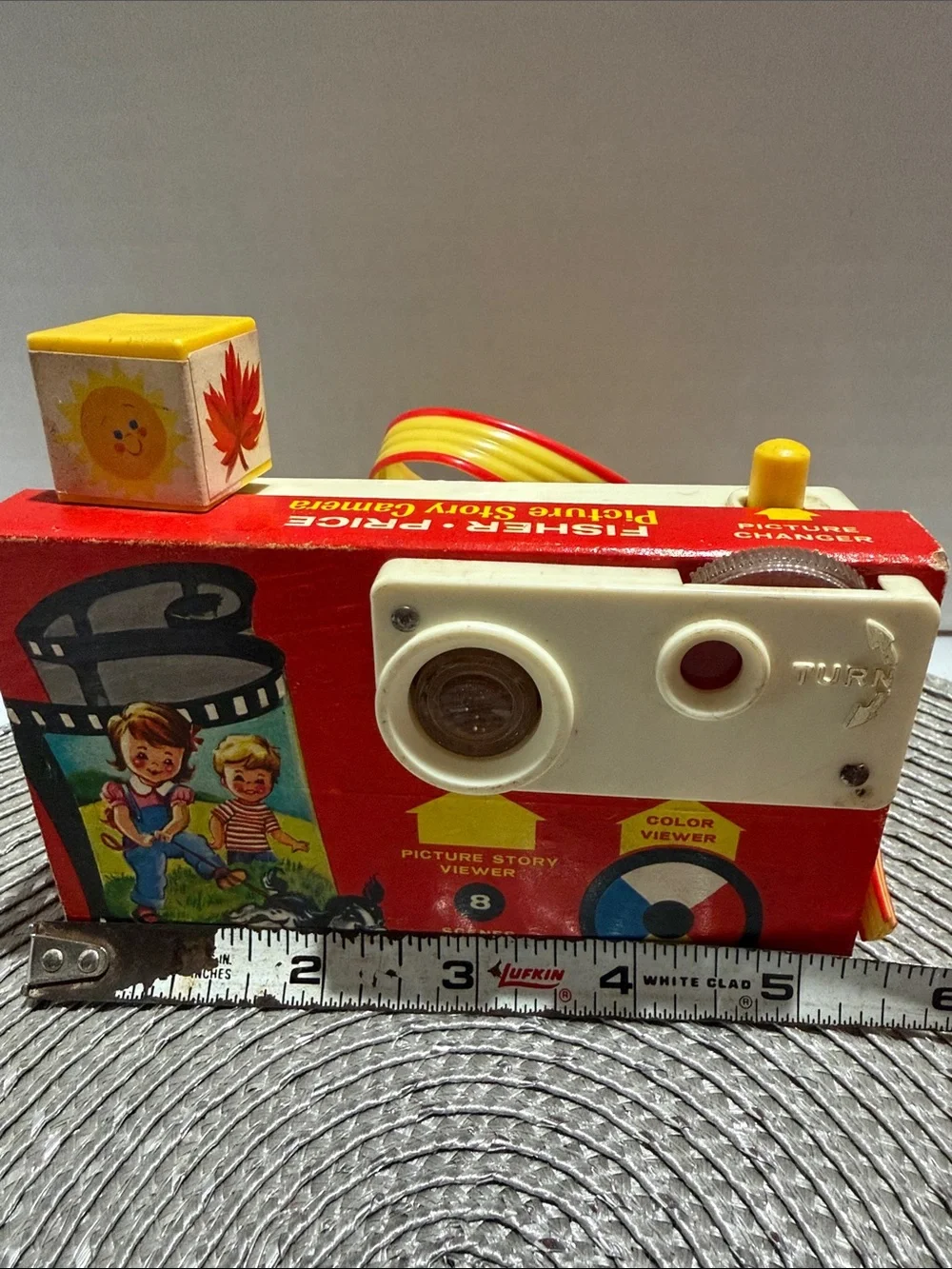 Fisher-Price White, Yellow & Red Picture Story Toy Camera
